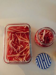 新生姜で自家製紅生姜 梅酢と味醂だけ覚書-レシピのメイン写真