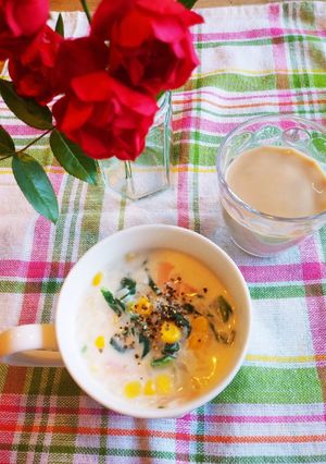 5分で簡単！マグdeリゾット♪朝食に。-レシピのメイン写真