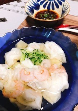 和だしと中華ダレで食べる冷やしワンタン-レシピのメイン写真