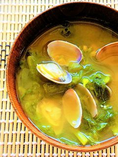 あさりと菜の花*お味噌汁-レシピのメイン写真