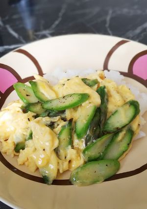 丼にもできる、アスパラの卵炒め-レシピのメイン写真