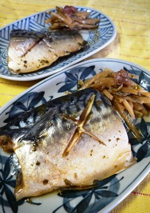 ☆鯖と牛蒡の梅しそ煮☆-レシピのメイン写真