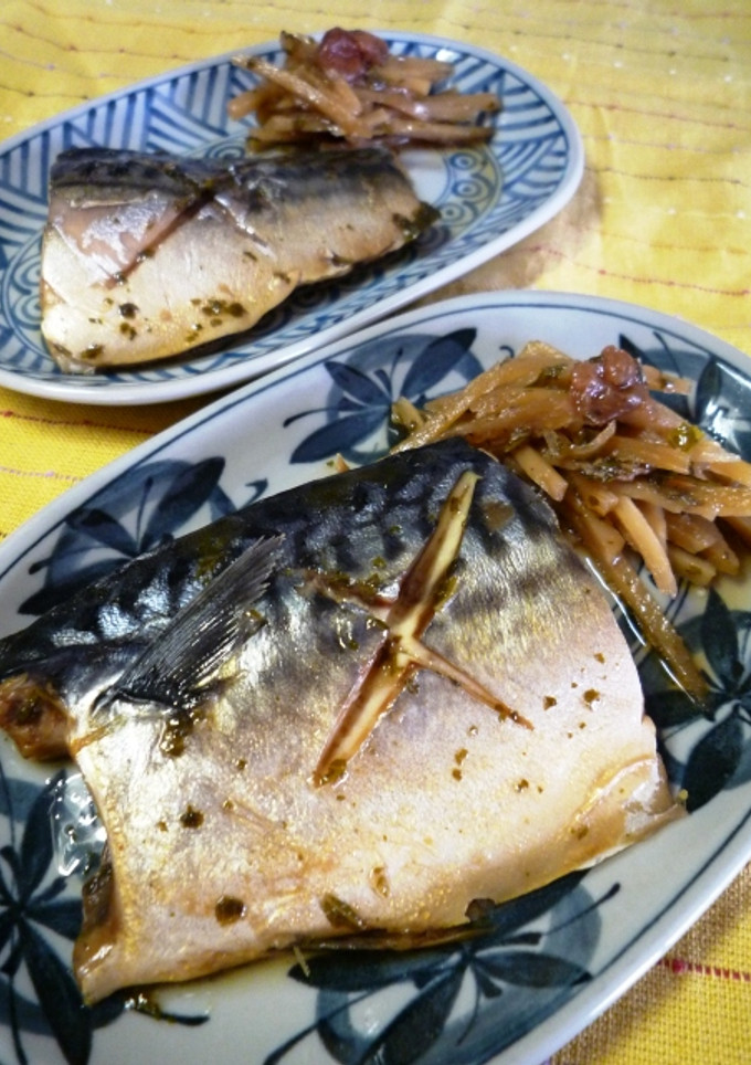 ☆鯖と牛蒡の梅しそ煮☆-レシピのメイン写真