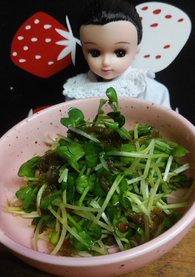 リカちゃん♡かいわれととろ昆布和え-レシピのメイン写真