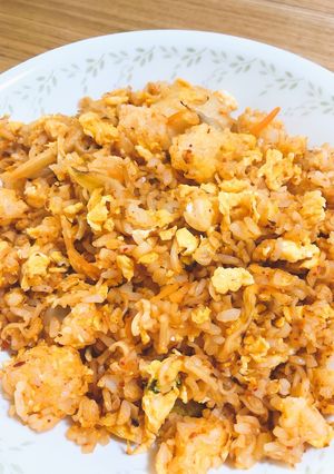 ミニラーメンで作る！簡単キムそば炒飯-レシピのメイン写真