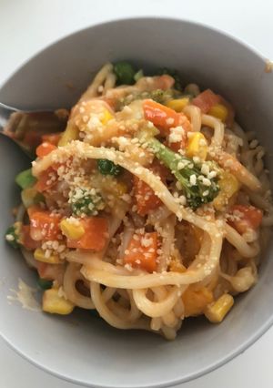 電子レンジで作る手抜きチーズパスタ-レシピのメイン写真