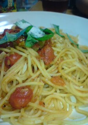 完熟プチトマトのパスタ♪-レシピのメイン写真