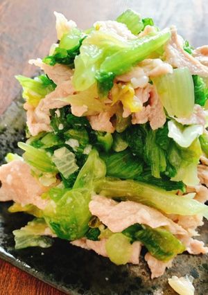 豚しゃぶとレタスの塩麹和え-レシピのメイン写真