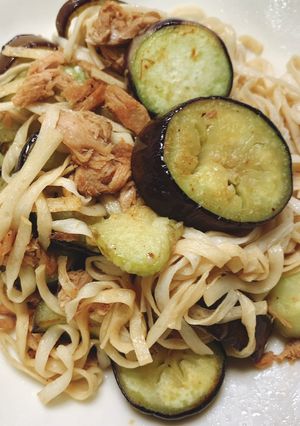 ナスとツナの和風パスタ(糖質ゼロ麺)-レシピのメイン写真