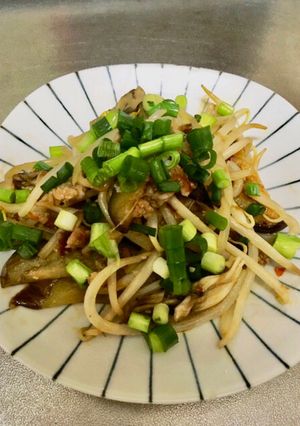 減塩なすともやし甘辛ひき肉炒め-レシピのメイン写真