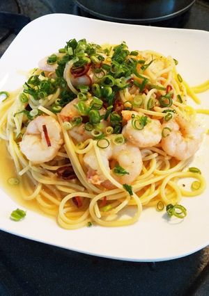 海老のペペロンチーノの冷製パスタ-レシピのメイン写真