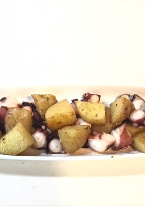 タコとポテトのアヒージョ風炒め-レシピのメイン写真