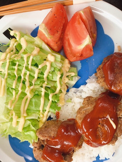 簡単◎ハンバーグでロコモコ風プレート-レシピのメイン写真
