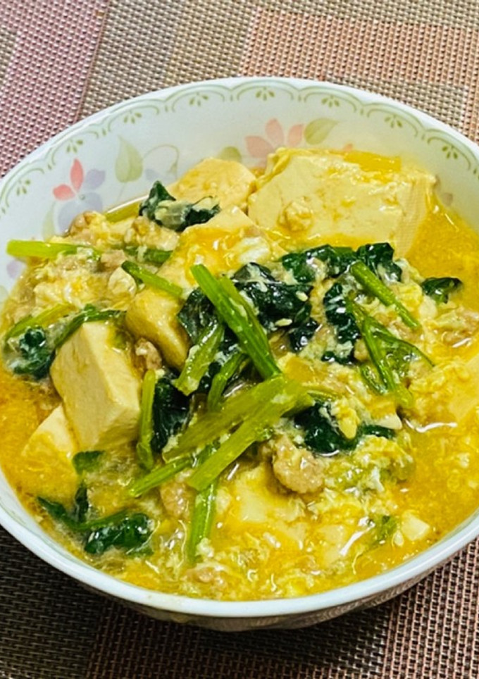 豆腐とほうれん草の中華卵とじ-レシピのメイン写真