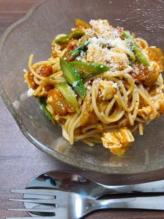 夏野菜カレーの冷製パスタ-レシピのメイン写真