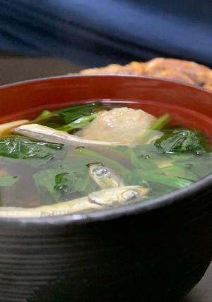 つみれとほうれん草の簡単レンジスープ-レシピのメイン写真