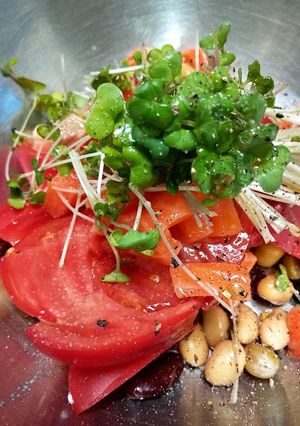 トマトと蒸し大豆サラダ-レシピのメイン写真