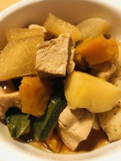 鶏ジャガ&ダイコン・カボチャの甘煮-レシピのメイン写真