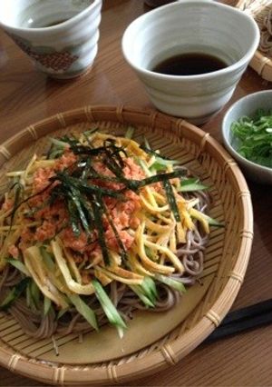 鮭チラシ蕎麦-レシピのメイン写真