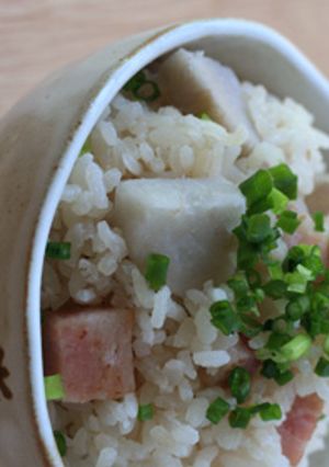 里芋とベーコンの炊き込みご飯-レシピのメイン写真