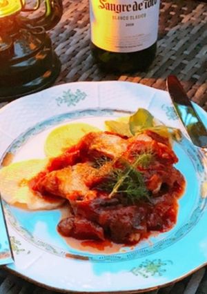 手打ちパスタ　鶏肉のトマトソテー-レシピのメイン写真