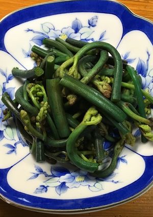 ワラビを美しく食卓に-レシピのメイン写真