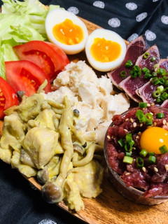馬肉ユッケのダイエットプレート-レシピのメイン写真