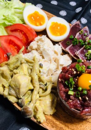 馬肉ユッケのダイエットプレート-レシピのメイン写真