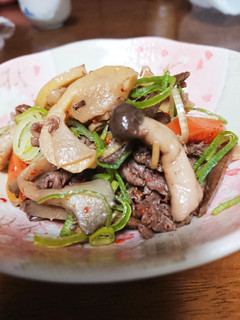 筍と牛肉とキノコのしぐれ煮風-レシピのメイン写真