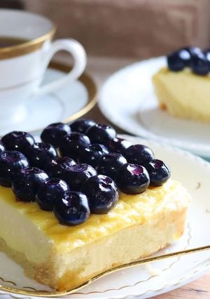 ヨーグルトで☆ブルーベリーチーズケーキ-レシピのメイン写真