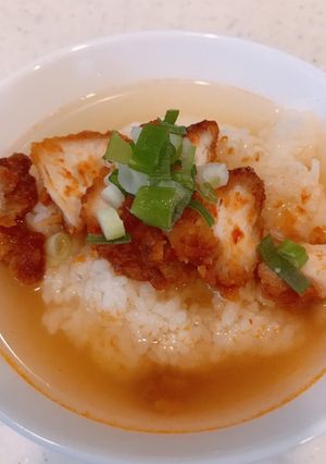 余ったヤンニョムチキンで、スープごはん-レシピのメイン写真