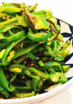 レンジで簡単!ピーマンの昆布和え-レシピのメイン写真