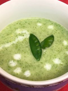 絹さやの冷たいスープ-レシピのメイン写真