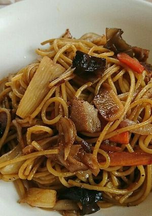 スパゲッティの麺で☆簡単焼きそば-レシピのメイン写真