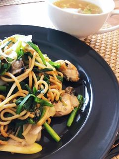 牡蠣とにらのオイスターソース焼きそば-レシピのメイン写真