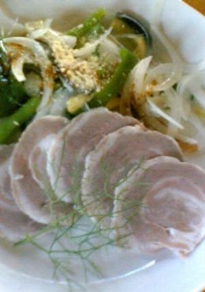 夏野菜とハムのサラダ　-レシピのメイン写真