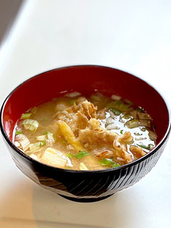 旨味たっぷり!お味噌汁に天ぷら!-レシピのメイン写真