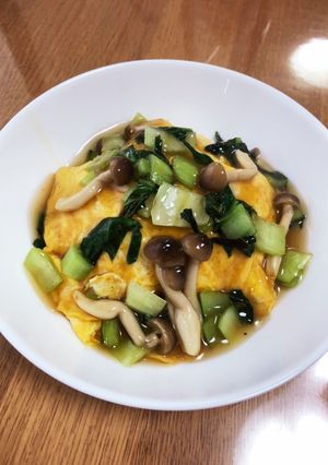 小松菜のあんかけオムライス-レシピのメイン写真