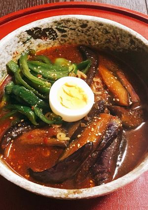 麻婆ナス即席ラーメン-レシピのメイン写真
