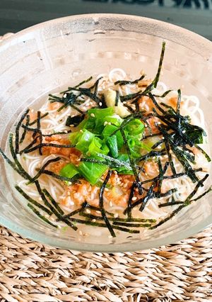 簡単素麺アレンジ！永谷園お吸物で創作素麺-レシピのメイン写真