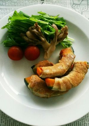 アンチエイジング☆かぼちゃの肉巻き-レシピのメイン写真