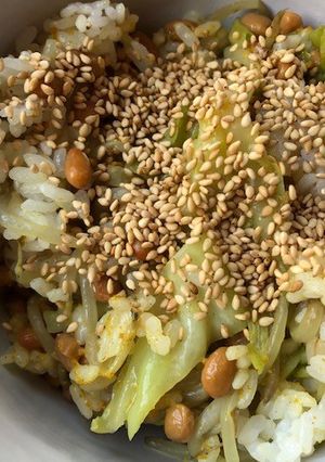 納豆とカレー野菜のご飯-レシピのメイン写真