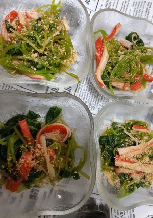 三つ葉とカニかまのおひたし-レシピのメイン写真