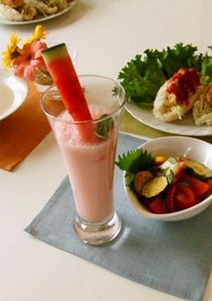 夏のおうちカフェランチ（スープ＆サラダ）-レシピのメイン写真