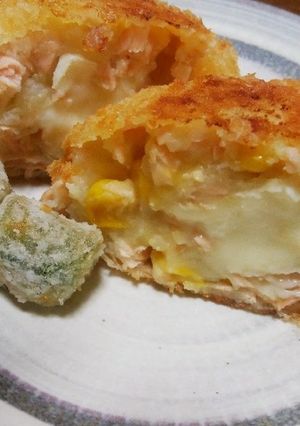 鮭とコーン入りポテトコロッケ-レシピのメイン写真