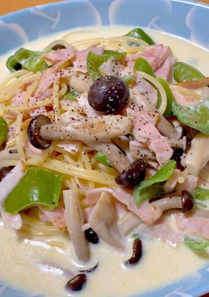 超簡単!豆乳スープパスタ-レシピのメイン写真