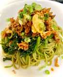 自家製食べる辣油！辛味冷やし茶蕎麦