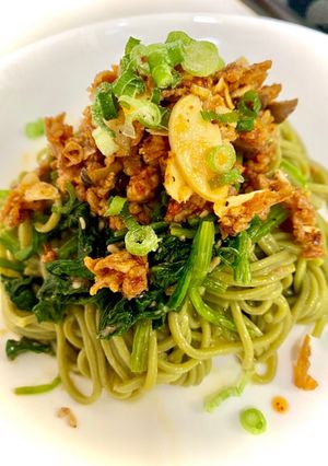 自家製食べる辣油！辛味冷やし茶蕎麦-レシピのメイン写真