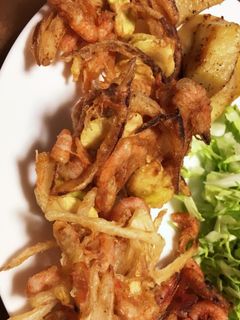 空豆と新玉ねぎと小エビのかき揚げ-レシピのメイン写真