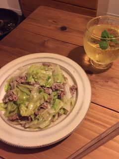 簡単めちゃ旨!レタスとひき肉の炒め物-レシピのメイン写真